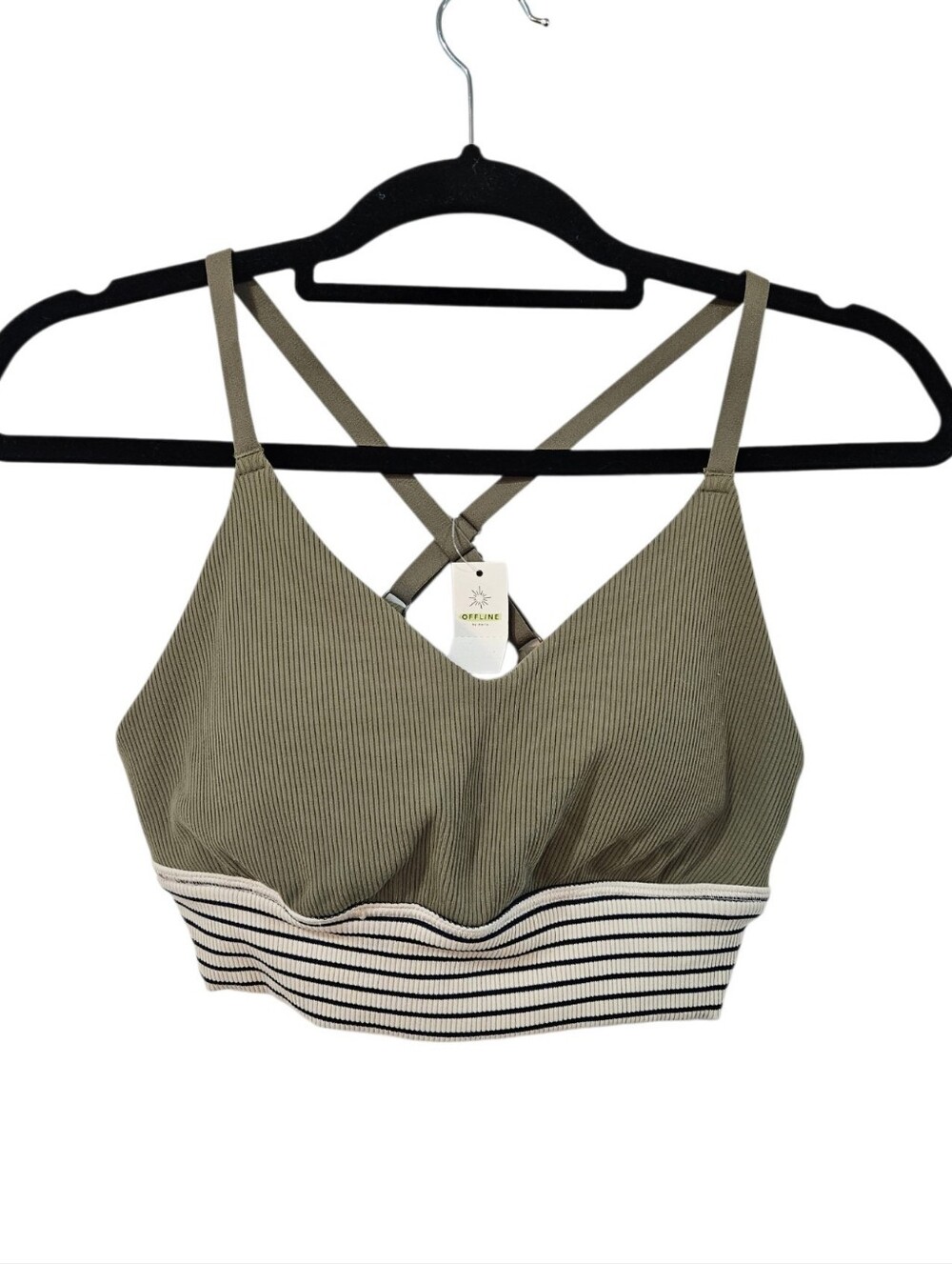 NWT Offline By Aerie Ribbed Scoop Sports Bra Size M - Picture 2 of 6